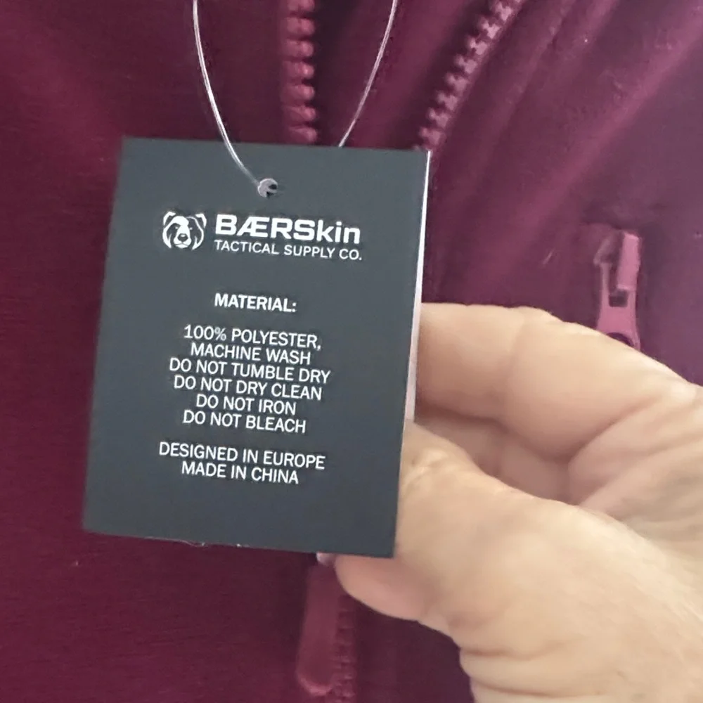 Bearskin Wine Red Full-Zip Hooded Fleece Jacket - Picture 2 of 4
